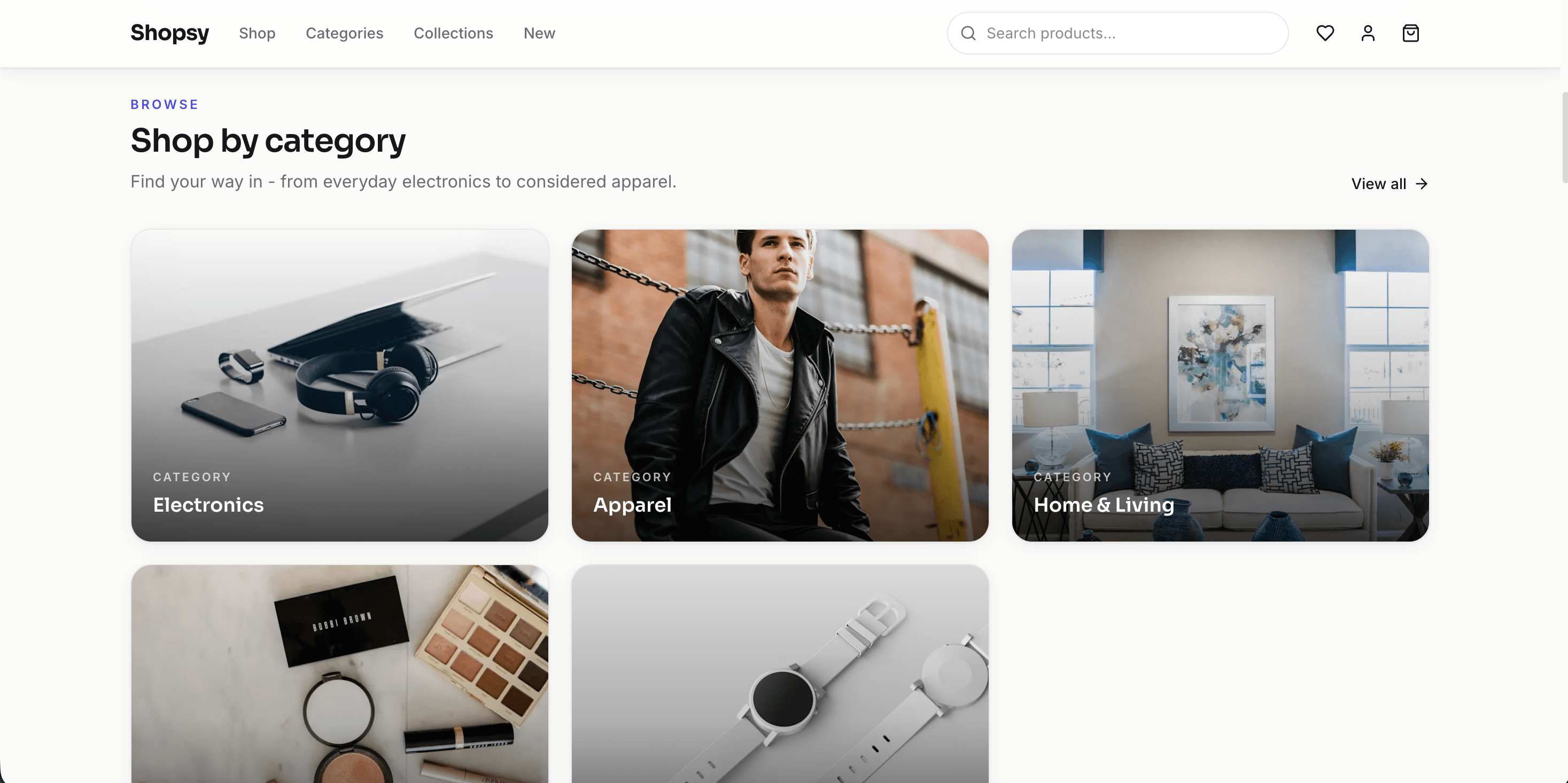 E-commerce storefront